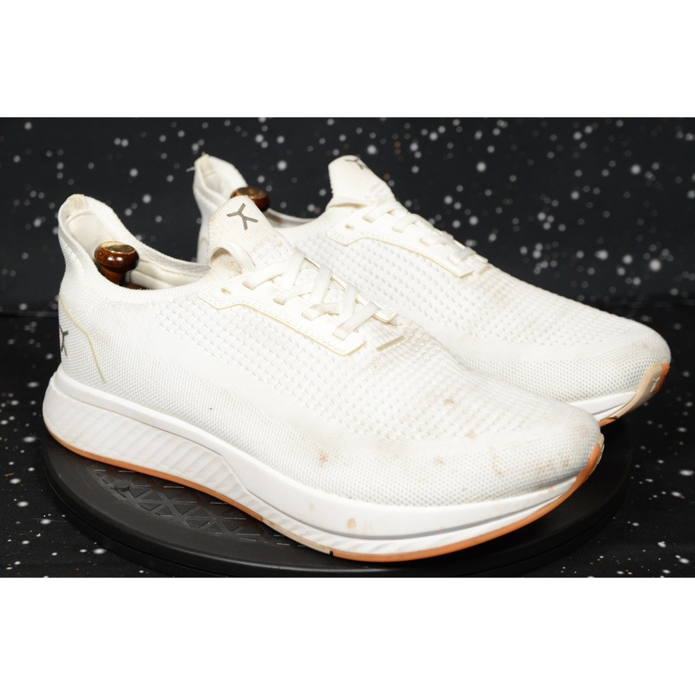 Flux Adapt Shoes Mens Size 8 White Knit Lightweight Athletic Running Sneakers